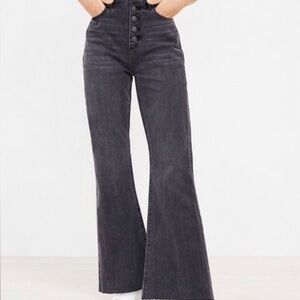 LOFT Dark Gray Flare Jeans